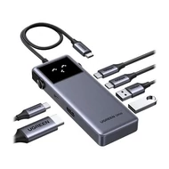 UGREEN CM889 6 az 1-ben USB-C – HDMI, 4K, 3x USB, 100 W PD