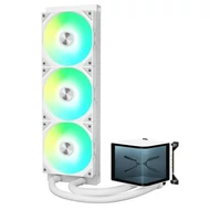 TRYX PANORAMA AIO CPU hűtő, 3D-AMOLED ARGB - 360 mm, fehér