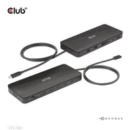 Club 3D Notebook Dokkoló - CSV-1581 (140W, Thunderbolt 4 to 3xThunderbolt 4, 3xUSB-A, SD, TF, RJ45, 3,5 Jack, DC)