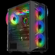 Spirit of Gamer Számítógépház - REBEL NX Black (fekete, ablakos, 4x12cm ventilátor, alsó táp, ATX, 1xUSB3.0, 2xUSB2.0)