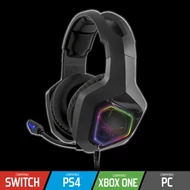Spirit of Gamer Fejhallgató - ELITE H50 Black (MultiPlatform, RGB, 3.5mm Jack, mikrofon, hangerőszabályzó, nagy-párnás)