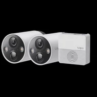 TP-link IP wifi Cső kamera - Tapo C420S2 KIT (2 kamera + hub; Akku; 4MP, 3mm, IP65, H264, IR15m, SD, mikrofon, hangsz)