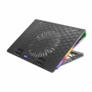 Vertux Notebook hűtőpad - ARCTIC (Max.: 17", állítható, 22dB, 18cm venti, 8000rpm, 2xUSB 3.0, RGB LED, fekete)