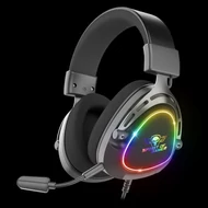Spirit of Gamer Fejhallgató - ELITE H40 Black (MultiPlatform, RGB, 3.5mm Jack, mikrofon, hangerőszabályzó, nagy-párnás)