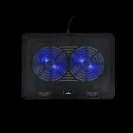 Bluestork Notebook Hűtőpad 17"-ig - NB-COOLER-ONE (LED, 2xUSB-A)