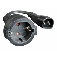 Kábel Gembird PC-SFC14M-01 tápkábel adapter Schuko/IEC M/F fekete (0,15m)