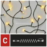 LED karácsonyi fényfüzér EMOS kültéri és beltéri, meleg fehér 10m