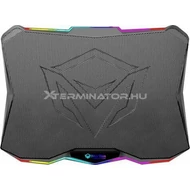 Hűtőpad Meetion CP4040 RGB Notebook Hűtőpad fekete