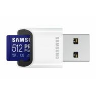 Memóriakártya 512GB Samsung microSDXC Pro Plus Class10 U3 A2 V30 + Memóriakártya olvasó