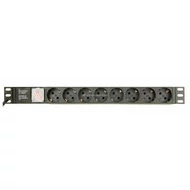 Hálózati elosztó Gembird EG-PDU-014 elosztó kapcsolóval 8DIN 3m Black