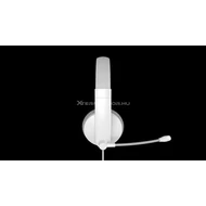 Fejhallgató Meetion HP002U USB Call Center mikrofonos (mono) white