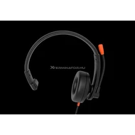 Fejhallgató Meetion HP002U USB Call Center mikrofonos (mono) black