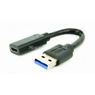 Adapter Gembird USB 3.1 AM to Type-C female cable 10cm Black