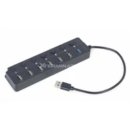 USB Hub Gembird 7-portos 1xUSB3.1 + 6xUSB2.0 HUB Black
