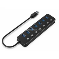 USB Hub Gembird 7-portos USB3.1 HUB Black