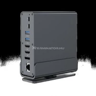 Adapter Gembird USB Type-CF 15-in-1 multi-port adapter szürke 