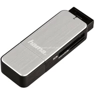 Kártyaolvasó Hama SD Car Reader USB-A Silver/Black