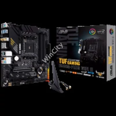 ASUS TUF GAMING B550M-PLUS WIFI II AM4 mATX gaming MB - AMD B550 4xDIMM DDR4 2xM.2 4xSATA PCIe 4.0 2.5Gb Ethernet WiFi 6 + Bluetooth 1xDisplayPort 1xHDMI with Aura Sync RGB lighting support