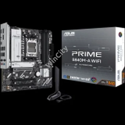 ASUS PRIME B840M-A WIFI AM5 mATX MB - AMD B840 4xDIMM DDR5 3xM.2 4xSATA PCIe 4.0 2.5Gb Ethernet WiFi 6E + Bluetooth 2xDisplayPort 1xHDMI with Aura Sync