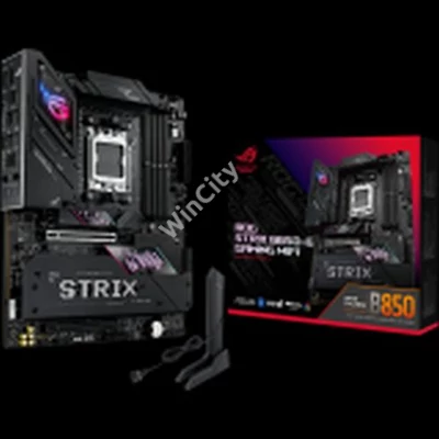 ASUS ROG STRIX B850-E GAMING WIFI AM5 ATX gaming MB - AMD B850 4xDIMM DDR5 5xM.2 4xSATA PCIe 5.0 5Gb Ethernet WiFi 7 + Bluetooth 1xDisplayPort 1xHDMI 1xUSB4 40Gbps ports (USB Type-C) with Aura Sync