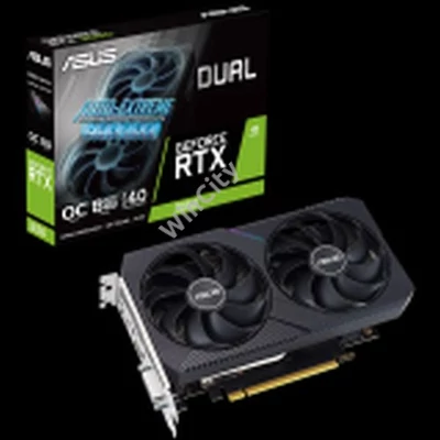 ASUS Video Card NVidia Dual GeForce RTX 3050 V2 OC Edition 8GB GDDR6 VGA with two powerful Axial-tech fans and a 2-slot design for broad compatibility, PCIe 4.0, 1xDVI-D, 1xHDMI 2.1, 1xDisplayPort 1.4a