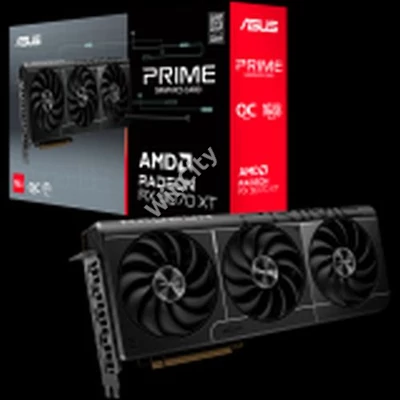 ASUS Video Card AMD Prime Radeon RX 9070 XT OC Edition 16GB GDDR6 (PRIME-RX9070XT-O16G) VGA, PCIe 5.0, 1xHDMI 2.1b, 3xDisplayPort 2.1a