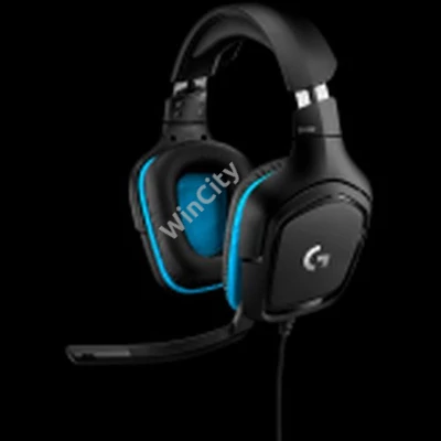 LOGITECH G432 Wired Gaming Headset 7.1 - LEATHERETTE - BLACK/BLUE - USB