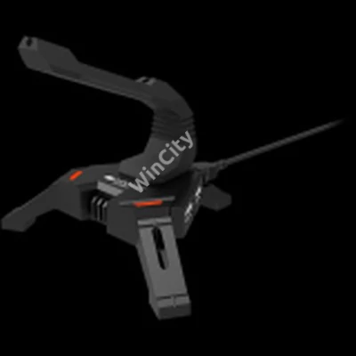 CANYON WH-100, 2 in 1 Gaming Mouse Bungee stand and USB 2.0 hub, 4 USB hub, 1.5m mircro to USB braided cable, Weighted design with non-slip grip, LED light, Black, size:128*123*102mm, 138g