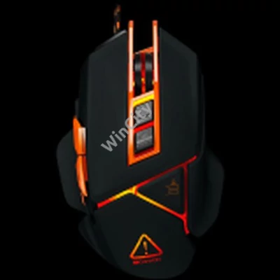 CANYON Optical gaming mouse, adjustable DPI setting 800/1000/1200/1600/2400/3200/4800/6400, LED backlight, moveable weight slot and retractable top cover for comfortable usage