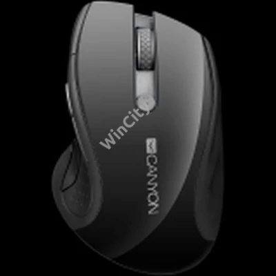 CANYON 2.4Ghz wireless mouse, optical tracking - blue LED, 6 buttons, DPI 1000/1200/1600, Black pearl glossy