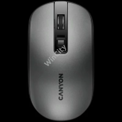 CANYON MW-18, 2.4GHz Wireless Rechargeable Mouse with Pixart sensor, 4keys, Silent switch for right/left keys,DPI: 800/1200/1600, Max. usage 50 hours for one time full charged, 300mAh Li-poly battery, Dark grey, cable length 0.6m, 116.4*63.3*32.3mm, 0.075