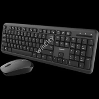 Wireless combo set,Wireless keyboard with Silent switches,105 keys,HU layout,optical 3D Wireless mice 100DPI black