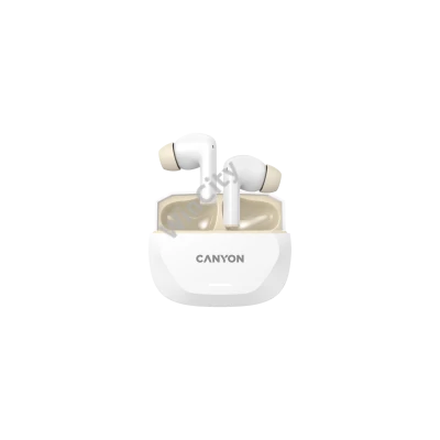 CANYON headset HEXAGON 7 TWS ANC+ENC Wireless Charge White Beige