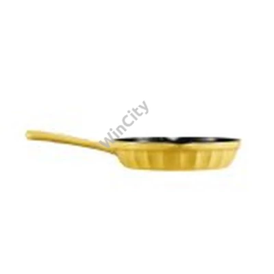 BUYDEEM Enameled Cast Iron Handle Skillet 21 cm, model CP542, color Mellow Yellow