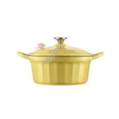BUYDEEM Enameled Cast Iron Dutch Oven 3,9L, model CP551, color Mellow Yellow