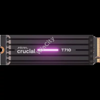 CRUCIAL T710 4TB PCIe Gen5 NVMe M.2 2280 SSD up to 14500 MB/s read and 13800 MB/s write, with heatsink