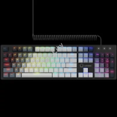 LORGAR Azar 514, Wired mechanical gaming keyboard, RGB backlight, 1680000 colour variations, 18 modes, keys number: 104, 50M clicks, linear dream switches, spring cable up to 3.4m, ABS plastic+metal, magnetic cover, 450*136*39mm, 1.17kg, white, EN layout