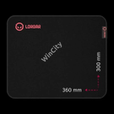 Lorgar Main 323, Gaming mouse pad, Precise control surface, Red anti-slip rubber base, size: 360mm x 300mm x 3mm, weight 0.21kg