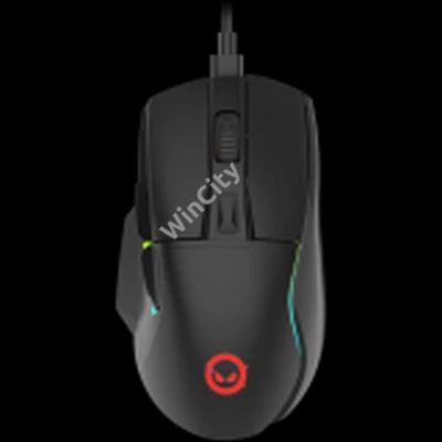 LORGAR Jetter 357, gaming mouse, Optical Gaming Mouse with 6 programmable buttons, Pixart ATG4090 sensor, DPI can be up to 8000, 30 million times key life, 1.8m PVC USB cable, Matt UV coating and RGB lights with 4 LED flowing mode, size:124.90*71.65*41.36