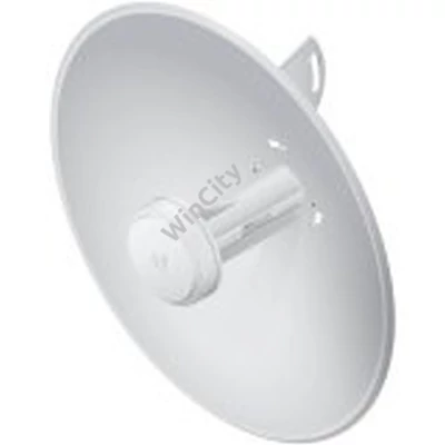 Ubiquiti airMAX PowerBeam M5 300, 5 GHz, 22 dBi bridge with 150+ Mbps throughput, 3+ km link range, 1 x 10/100 MbE port, 24V, 0.5A PoE adapter(Included), Pole mount kit(Included), Wind survivability 200 km/h, ESD/EMP protection Air/contact: ± 24 kV