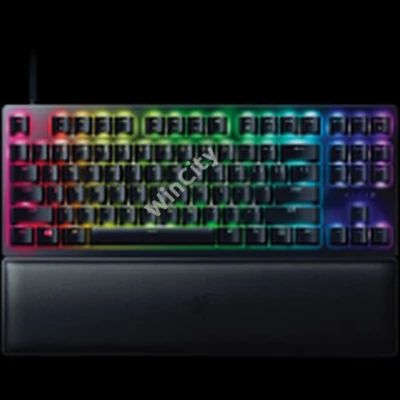 Razer Huntsman V2 Tenkeyless, Optical Gaming Keyboard (Clicky Optical Switch), US Layout, Doubleshot PBT Keycaps, Sound Dampening Foam, Razer Chroma™ RGB, Up to 8000Hz polling rate, Aluminum matte top plate