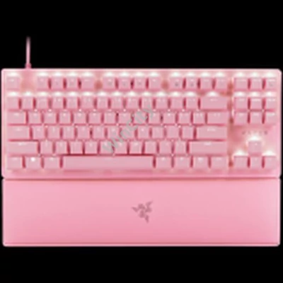 Razer Huntsman V2 Tenkeyless Pink, Optical Gaming Keyboard (Linear Optical Switches Gen-2), US Layout, Doubleshot PBT Keycaps, Sound Dampening Foam, Razer Chroma™ RGB, Up to 8000Hz polling rate, Aluminum matte top plate