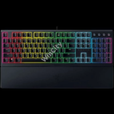 Razer Ornata V3, Mecha-membrane switches, 10 Razer Chroma™ RGB Lighting Zones, 1000 Hz Ultrapolling, Backlit keys, UV coated ABS Keycaps, Soft-touch wrist rest"