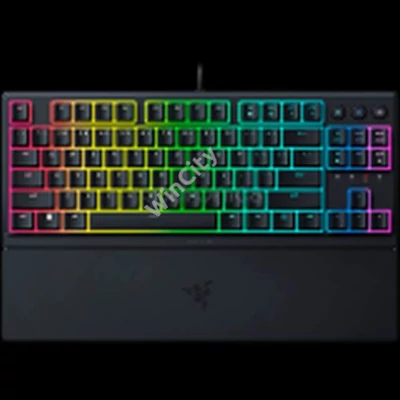 Razer Ornata V3 Tenkeyless, Low Profile Gaming Keyboard, US Layout, 8 Razer Chroma™ RGB Lighting Zones, Dedicated Media Keys, UV-coated ABS Keycaps, 1000 Hz Ultrapolling, Durable spill-resistant design, Braided fiber cable