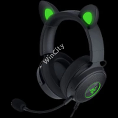 Razer Kraken Kitty V2 Pro, Gaming Wired Headset, Razer Chroma RGB, Stream Reactive Lighting, Docked Mode, 50 mm audio drivers, USB, Passive noise-canceling Microphone, Volume Control