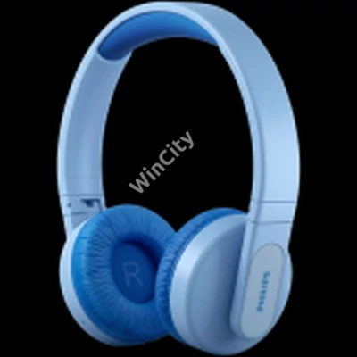 PHILIPS Kids wireless on-ear headphones TAK4206BL/00 - Light-up ear cups, Volume limited <85 dB, Bluetooth 5.0, blue