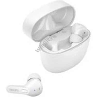 PHILIPS true wireless earphones TAT2206WT/00 - Bluetooth 5.0, 350mAh battery in cradle, USB-C charging, white