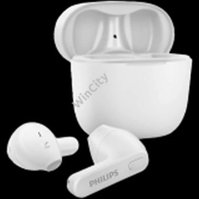 PHILIPS true wireless earphones TAT2236WT/00 - Bluetooth 5.0, 350mAh battery in cradle, USB-C charging, white