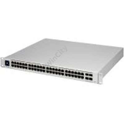 Ubiquiti USW-PRO-48-POE 48 port gigabit L3 PoE++ switch, 40 x GbE PoE+ Ports, 8 x GbE PoE++ ports, 4 x 10G SFP+ ports, 600W total PoE availability, Layer 3 switching, Near-silent cooling, LCM display 1.3" touchscreen