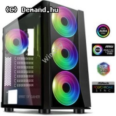 Ház Spirit of Gamer GHOST III RGB Windowed ATX Black 8005RA